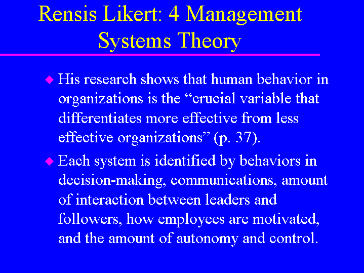 rensis likert leadership styles