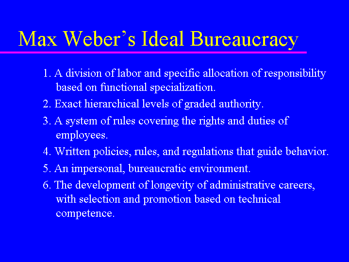 max weber essays in sociology bureaucracy summary